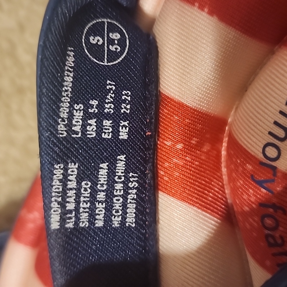 Womens Small Patriotic Sandals - Red, White, and Blue - Picture 4 of 4